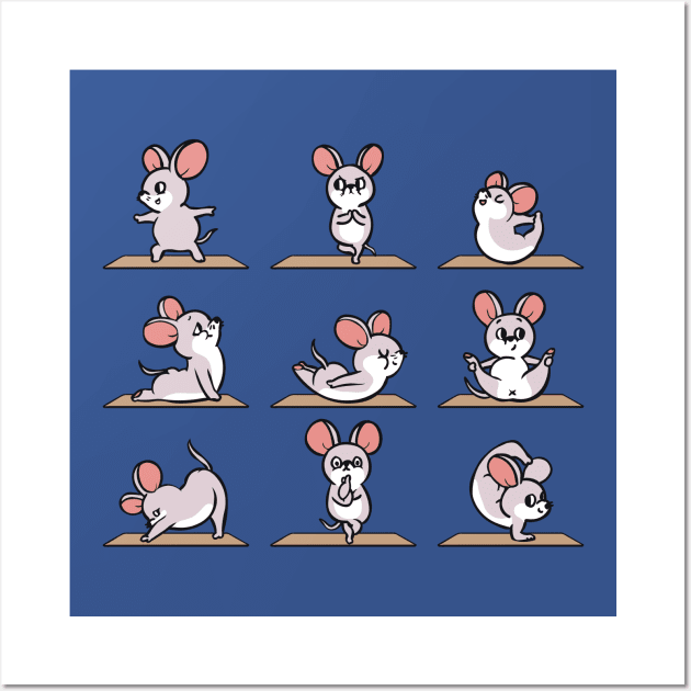 Mouse Yoga Wall Art by huebucket